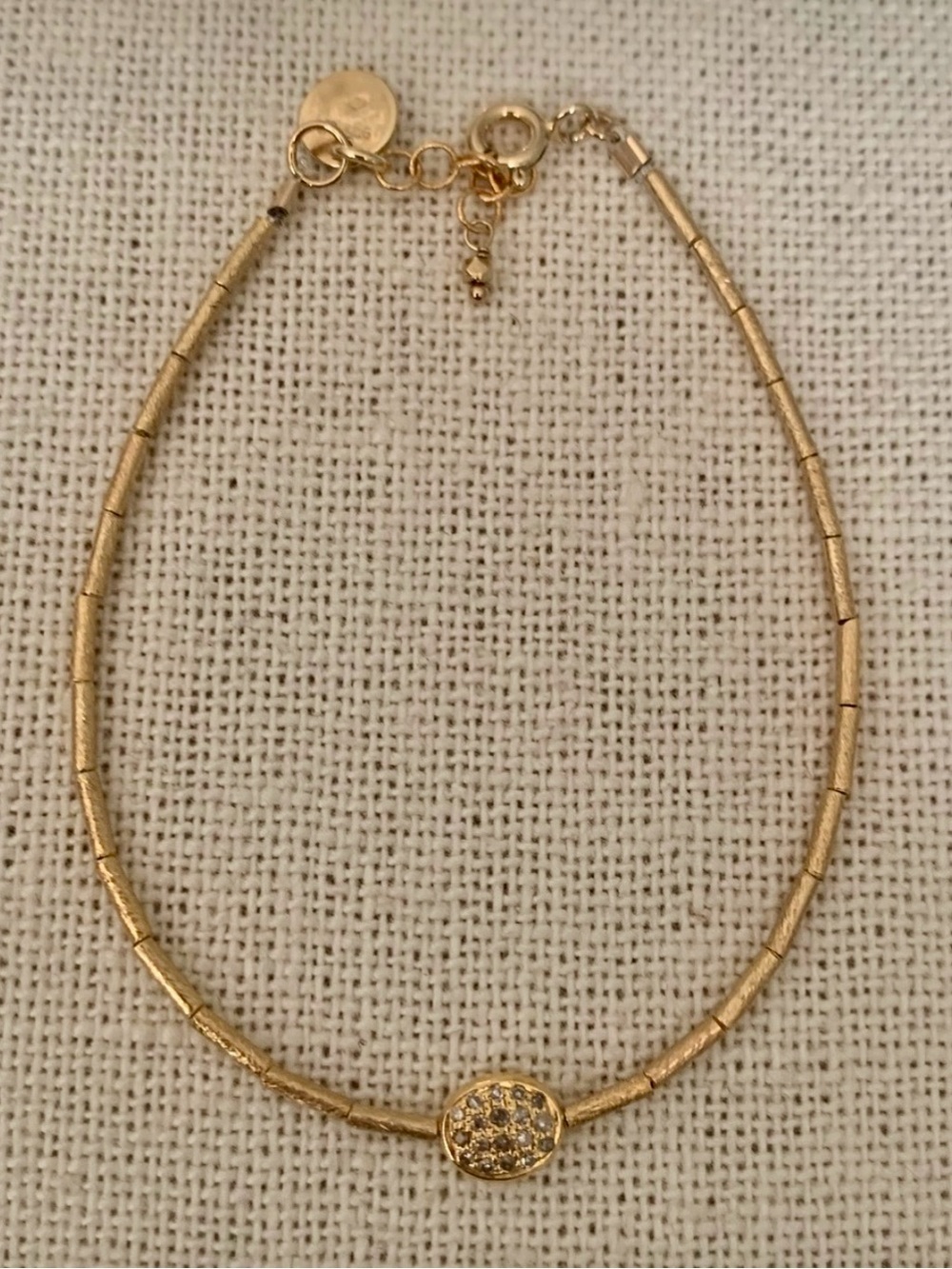 5 Octobre Artus Bracelet Pave diamonds 24k gold vermeil on sterling silver NEW